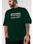 Garibanın Yüzü Gülür Mü Ön Baskılı Zümrüt Yeşili Oversize T-Shirt Erkek Kadın Bisiklet Yaka 3