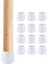 4 Adet 25 mm Pvc Sandalye Profil Ayak Pabucu Beyaz 1