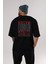 Brooklyn New York City Arka Baskılı Siyah Oversize T-Shirt Erkek Kadın Bisiklet Yaka 2