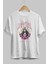 Gigante Fleur Anime Ön Baskılı Beyaz Oversize T-Shirt Erkek Kadın 2