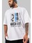 The Luxury Centre Japan Ön Baskılı Beyaz Oversize T-Shirt Erkek Kadın Bisiklet Yaka 1