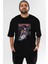 Satsuki Kiryuuin 8 Anime Ön Baskılı Siyah Oversize T-Shirt Erkek Kadın 1