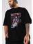 Satsuki Kiryuuin 8 Anime Ön Baskılı Siyah Oversize T-Shirt Erkek Kadın 3