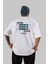 The Metropolis Osaka Arka Baskılı Beyaz Oversize T-Shirt Erkek Kadın Bisiklet Yaka 1