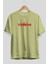 Türkiye Ön Baskılı Bej Oversize T-Shirt Erkek Kadın Bisiklet Yaka 2