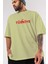 Türkiye Ön Baskılı Bej Oversize T-Shirt Erkek Kadın Bisiklet Yaka 3