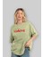 Türkiye Ön Baskılı Bej Oversize T-Shirt Erkek Kadın Bisiklet Yaka 4