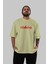 Türkiye Ön Baskılı Bej Oversize T-Shirt Erkek Kadın Bisiklet Yaka 5