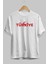 Türkiye Ön Baskılı Beyaz Oversize T-Shirt Erkek Kadın Bisiklet Yaka 2