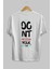 Dont Waste Your Time Arka Baskılı Beyaz Oversize T-Shirt Erkek Kadın Bisiklet Yaka 2