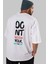 Dont Waste Your Time Arka Baskılı Beyaz Oversize T-Shirt Erkek Kadın Bisiklet Yaka 4