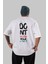 Dont Waste Your Time Arka Baskılı Beyaz Oversize T-Shirt Erkek Kadın Bisiklet Yaka 5