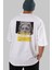 Culture Yazılı Arka Baskılı Beyaz Oversize T-Shirt Erkek Kadın Bisiklet Yaka 5
