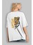 Savage Brooklyn Yazılı Arka Baskılı Beyaz Oversize T-Shirt Erkek Kadın Bisiklet Yaka 2