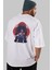 Game Of Future Arka Baskılı Beyaz Oversize T-Shirt Erkek Kadın Bisiklet Yaka 1