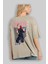 Yuuji Itadori Anime Arka Baskılı Bej Oversize T-Shirt %100 Pamuk Erkek Kadın 3