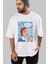 Everyday Is Women Day Ön Baskılı Beyaz Oversize T-Shirt Erkek Kadın Bisiklet Yaka 5