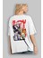 Chaınsawman Crew Anime Arka Baskılı Beyaz Oversize T-Shirt Pamuk Erkek Kadın 3