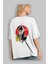 Erased Head Anime Arka Baskılı Beyaz Oversize T-Shirt Pamuk Erkek Kadın 3