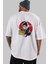 Erased Head Anime Arka Baskılı Beyaz Oversize T-Shirt Pamuk Erkek Kadın 5