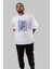 Love Is The Flower You've Got Ön Baskılı Beyaz Oversize T-Shirt Erkek Kadın Bisiklet Yaka 5