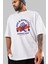 Love Affection Japanese Ön Baskılı Beyaz Oversize T-Shirt Erkek Kadın Bisiklet Yaka 4
