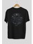 The Crow Arka Baskılı Siyah Oversize T-Shirt Erkek Kadın Bisiklet Yaka 2