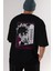 Tanjıro Kamado 3 Anime Arka Baskılı Siyah Oversize T-Shirt Erkek Kadın 4