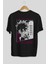 Tanjıro Kamado 3 Anime Arka Baskılı Siyah Oversize T-Shirt Erkek Kadın 5