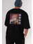 Sukuna Ryoumen 4 Anime Arka Baskılı Siyah Oversize T-Shirt Erkek Kadın 3