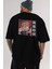 Sukuna Ryoumen 4 Anime Arka Baskılı Siyah Oversize T-Shirt Erkek Kadın 4