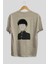 Shigeo Kageyama 2 Anime Arka Baskılı Bej Oversize T-Shirt %100 Pamuk Erkek Kadın 2