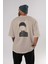 Shigeo Kageyama 2 Anime Arka Baskılı Bej Oversize T-Shirt %100 Pamuk Erkek Kadın 4