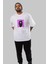 Haters Brooklyn Street Ön Baskılı Beyaz Oversize T-Shirt Erkek Kadın Bisiklet Yaka 2