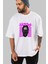 Haters Brooklyn Street Ön Baskılı Beyaz Oversize T-Shirt Erkek Kadın Bisiklet Yaka 5