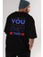 You Got This Arka Baskılı Siyah Oversize T-Shirt Erkek Kadın Bisiklet Yaka 2