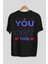 You Got This Arka Baskılı Siyah Oversize T-Shirt Erkek Kadın Bisiklet Yaka 3