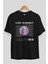 Live Is Great Yazılı Ön Baskılı Siyah Oversize T-Shirt Erkek Kadın Bisiklet Yaka 3
