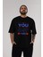 You Got This Ön Baskılı Siyah Oversize T-Shirt Erkek Kadın Bisiklet Yaka 1