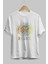 Brooklyn And New York Ön Baskılı Beyaz Oversize T-Shirt Erkek Kadın Bisiklet Yaka 3