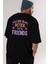 Life Is Better With Arka Baskılı Siyah Oversize T-Shirt Erkek Kadın Bisiklet Yaka 4