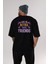 Life Is Better With Arka Baskılı Siyah Oversize T-Shirt Erkek Kadın Bisiklet Yaka 5