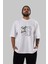 Self Love Bear Ön Baskılı Beyaz Oversize T-Shirt Erkek Kadın Bisiklet Yaka 1