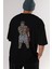 The Champ Muhammad Ali Arka Baskılı Siyah Oversize T-Shirt Erkek Kadın Bisiklet Yaka 4