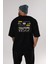 The Empire Culture Japan Arka Baskılı Siyah Oversize T-Shirt Erkek Kadın Bisiklet Yaka 3