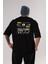 The Empire Culture Japan Arka Baskılı Siyah Oversize T-Shirt Erkek Kadın Bisiklet Yaka 4