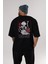 Kakashı Hatake Naruto Anime Arka Baskılı Siyah Oversize T-Shirt Erkek Kadın 5