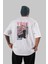 Yuno Gasai 5 Anime Arka Baskılı Beyaz Oversize T-Shirt Pamuk Erkek Kadın 1