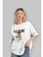 Teddy Bear The Pleasure Ön Baskılı Beyaz Oversize T-Shirt Erkek Kadın Bisiklet Yaka 3