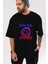 You Are Enough Yazılı Ön Baskılı Siyah Oversize T-Shirt Erkek Kadın Bisiklet Yaka 1